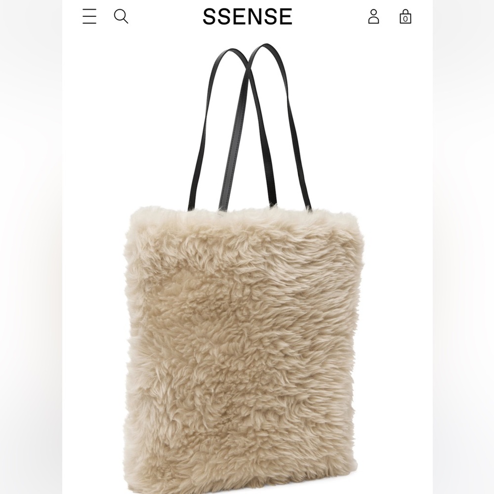 Faux Fur Tan Tote Bag